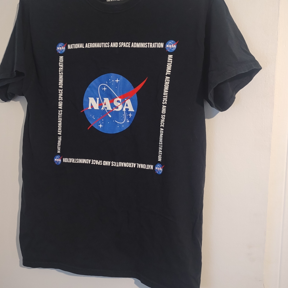 NASA Black Graphic T-Shirt